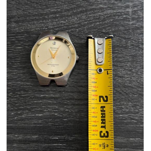 Armitron Diamond Stainless Steel Water Resistant Watch Silver And Gold Tone - Picture 3 of 6
